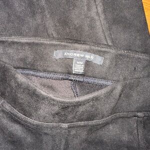 Andrew Marc Charcoal Trouser Leggings Suede